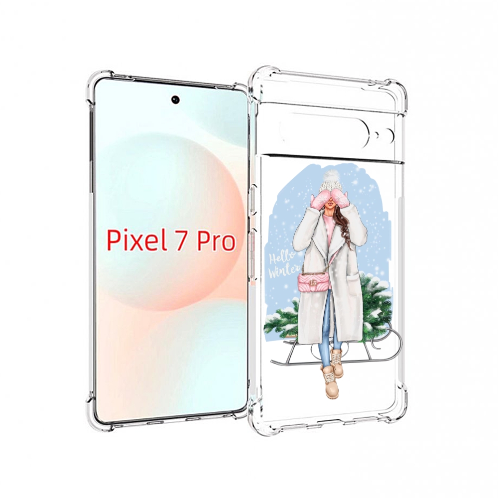 

Чехол Mypads Привет-Зима Женский Для Google Pixel 7 Pro, Прозрачный, Tocco