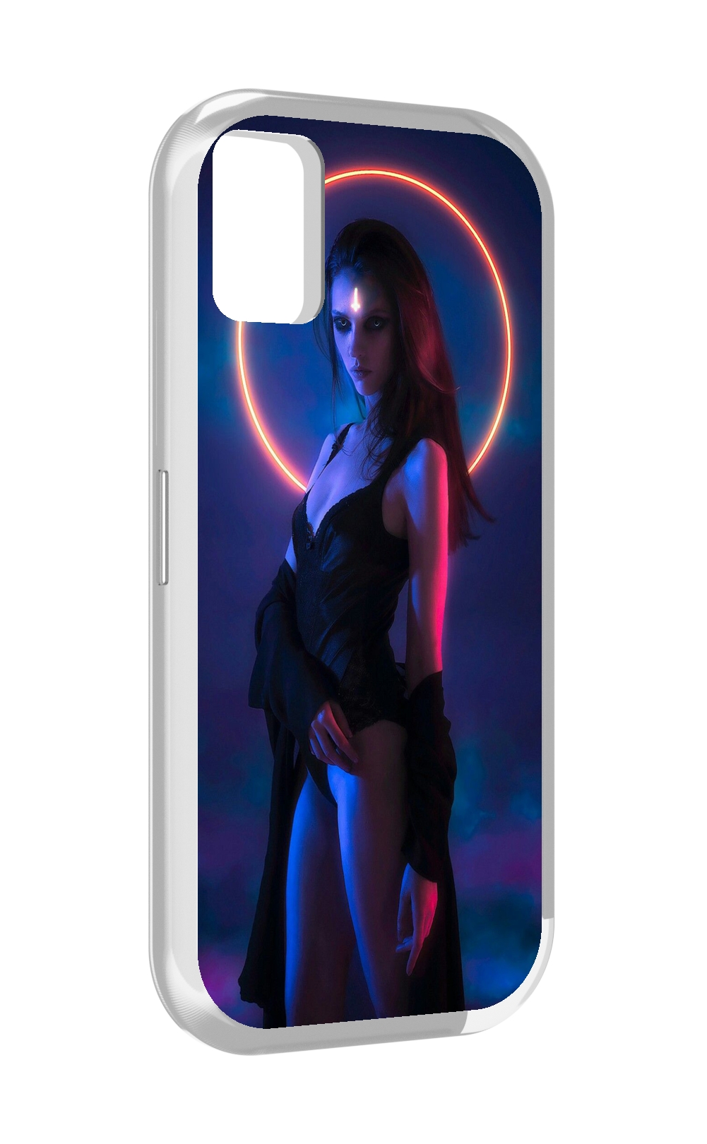 

Чехол MyPads девушка с неоновым кругом женский для UMIDIGI A11, Прозрачный, Tocco