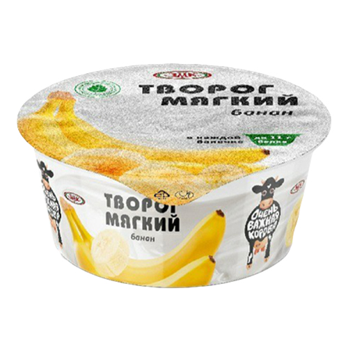 

Творог мягкий Очень важная корова с бананом 4,2% 150 г