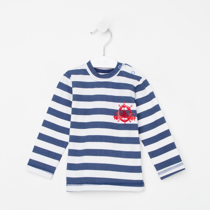 

Лонгслив детский Bonito kids Р00017669, белый, синий, 62