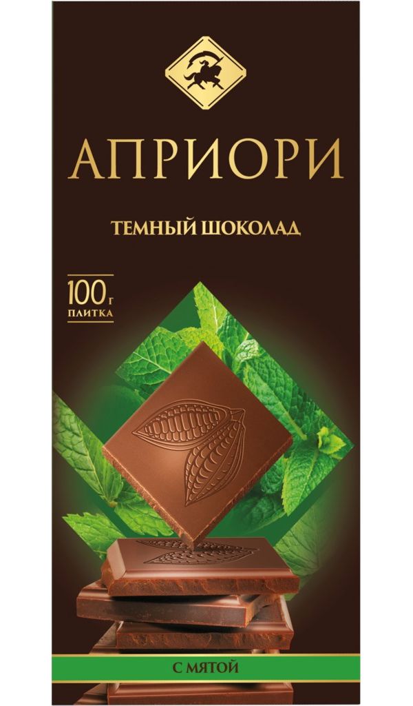 Шоколад Априори темный с мятой 100 г