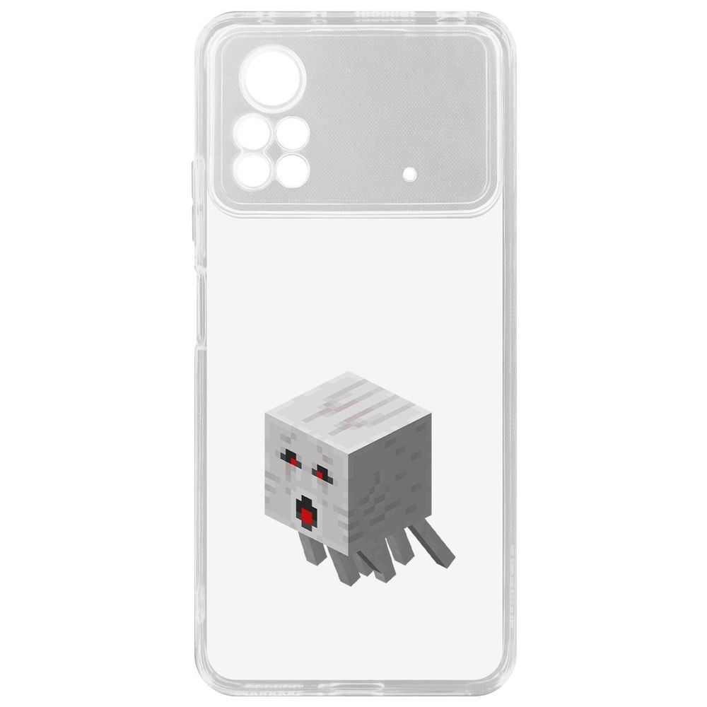 

Чехол-накладка Кейс Minecraft-Гаст для Poco X4 Pro 5G, Прозрачный