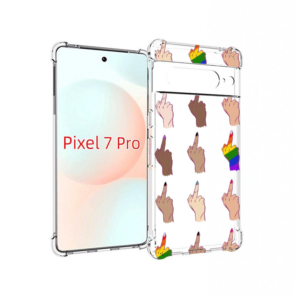 

Чехол Mypads Разноцветные-Руки Для Google Pixel 7 Pro, Прозрачный, Tocco
