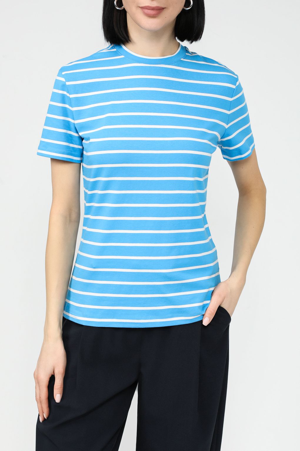 

Футболка женская Esprit Casual 014EE1K304 синяя XL, Синий, 014EE1K304