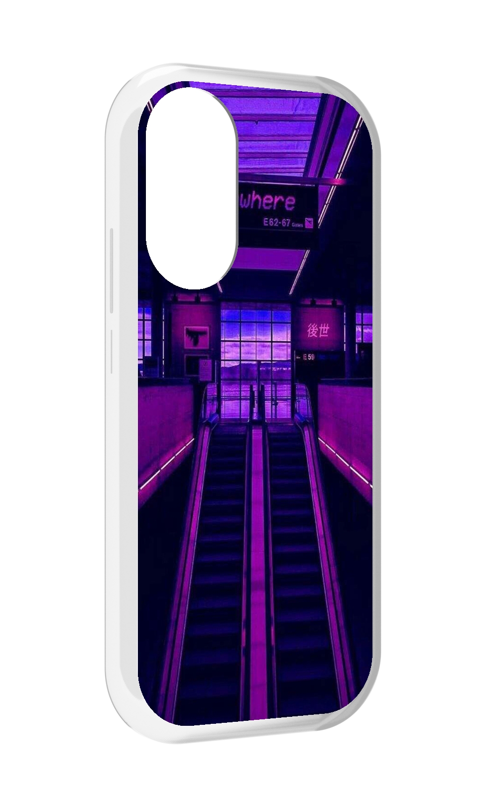 

Чехол MyPads фиолетовый эскалатор для Honor X7, Прозрачный, Tocco
