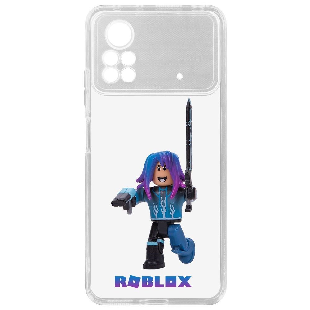 

Чехол-накладка Кейс Roblox-Паркурщик для Poco X4 Pro 5G, Прозрачный