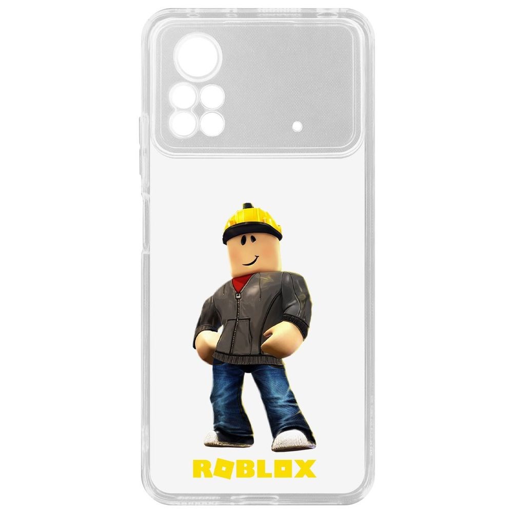 

Чехол-накладка Кейс Roblox-Строитель для Poco X4 Pro 5G, Прозрачный