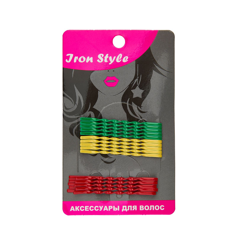 

Набор невидимок для волос Iron Style 3631-04 15 шт., Разноцветный