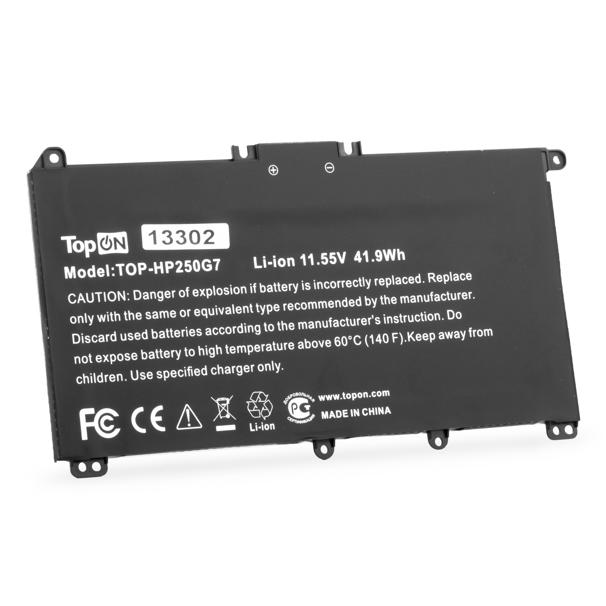 

Аккумулятор для ноутбука TopON TOP-HP250G7 3500 мАч 11.55В, TOP-HP250G7