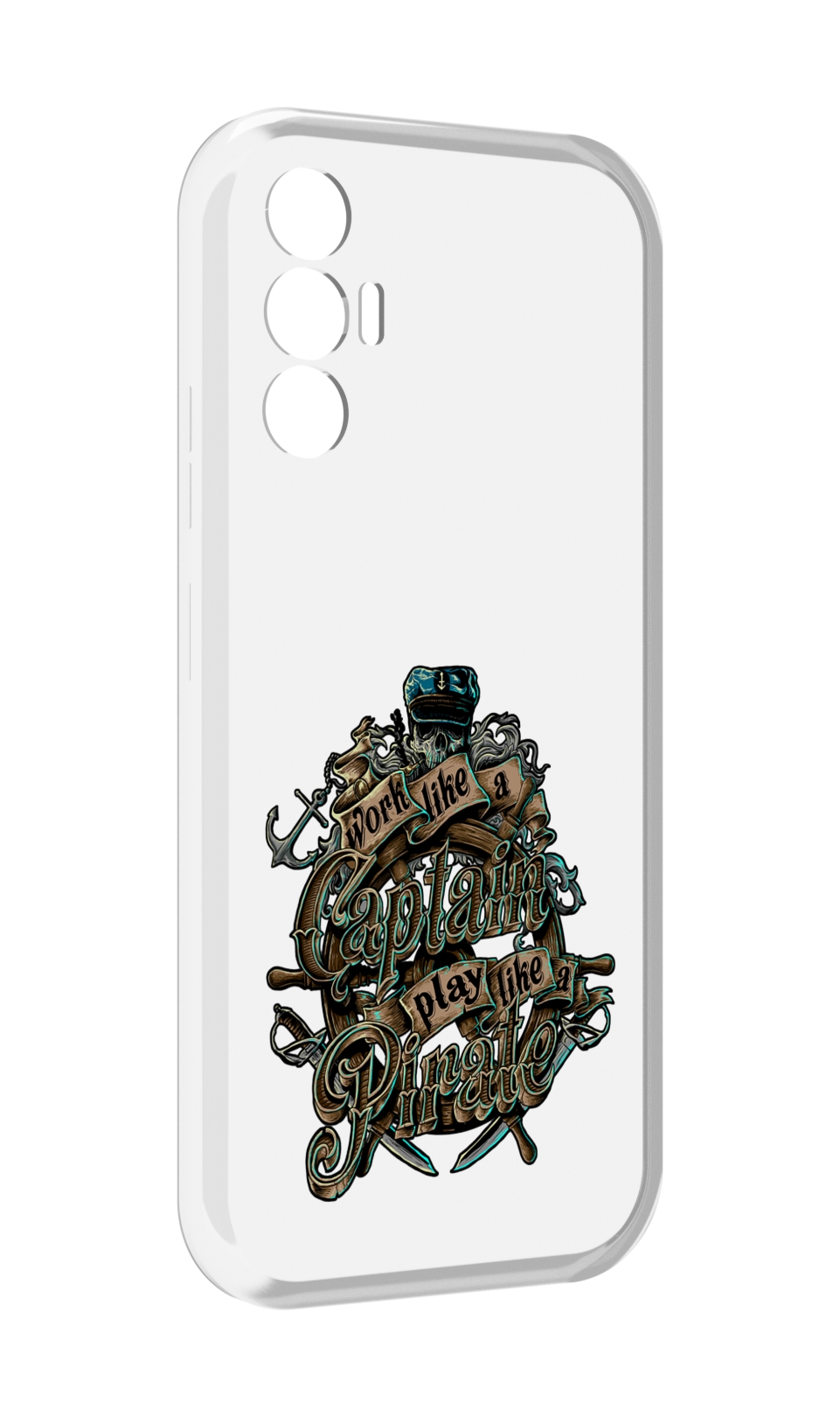 

Чехол MyPads капитан пиратов для Tecno Pova 3, Прозрачный, Tocco