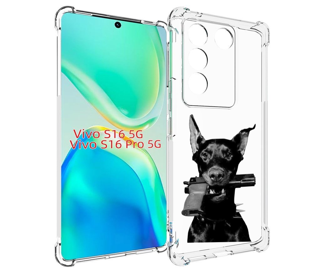 

Чехол MyPads доберман с пистолетом для Vivo S16 5G / S16 Pro 5G / V27 / V27 Pro, Tocco