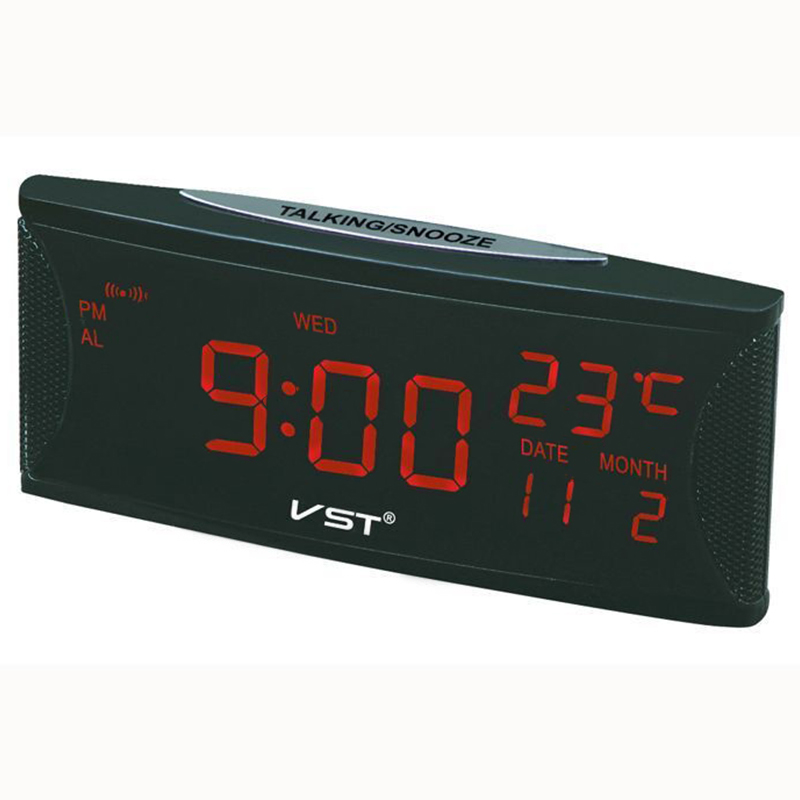 Часы электронные VST-719W-1 (Черный-красный)