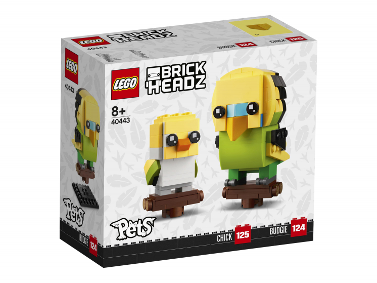 фото Конструктор lego brickheadz сувенирный набор волнистый попугайчик, 40443