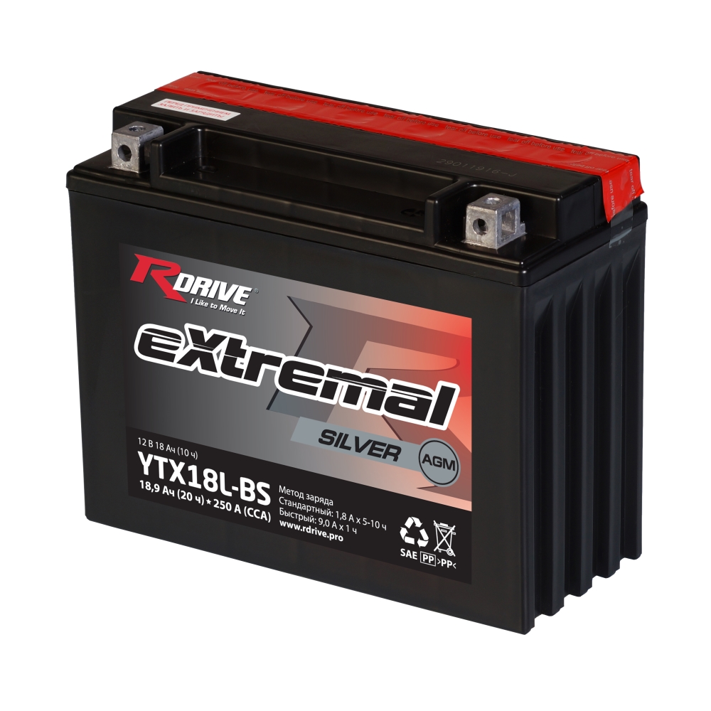 Аккумулятор RDRIVE SILVER YTX18L-BS