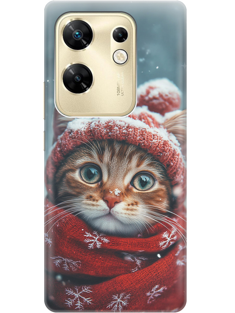 

Силиконовый чехол на Infinix Zero 30 4G с принтом "Котик и снегопад", Прозрачный;белый;желтый;красный;синий, 778687912