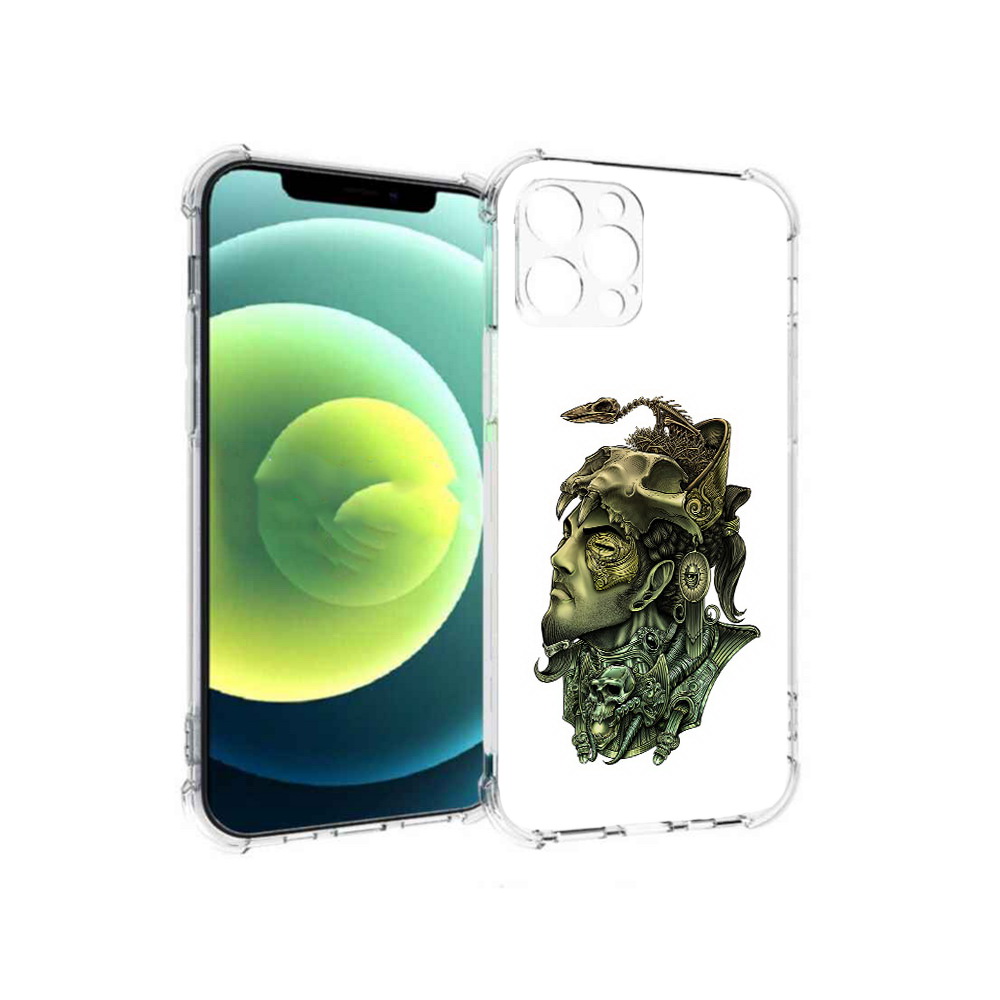 

Чехол MyPads Tocco для Apple iPhone 12 Pro бронзовый воин (PT157529.613.248), Прозрачный, Tocco
