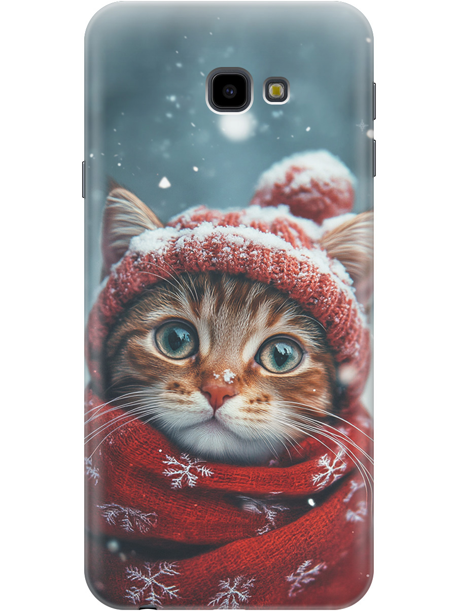 

Силиконовый чехол на Samsung Galaxy J4+ с принтом "Котик и снегопад", Прозрачный;белый;желтый;красный;синий, 719355712