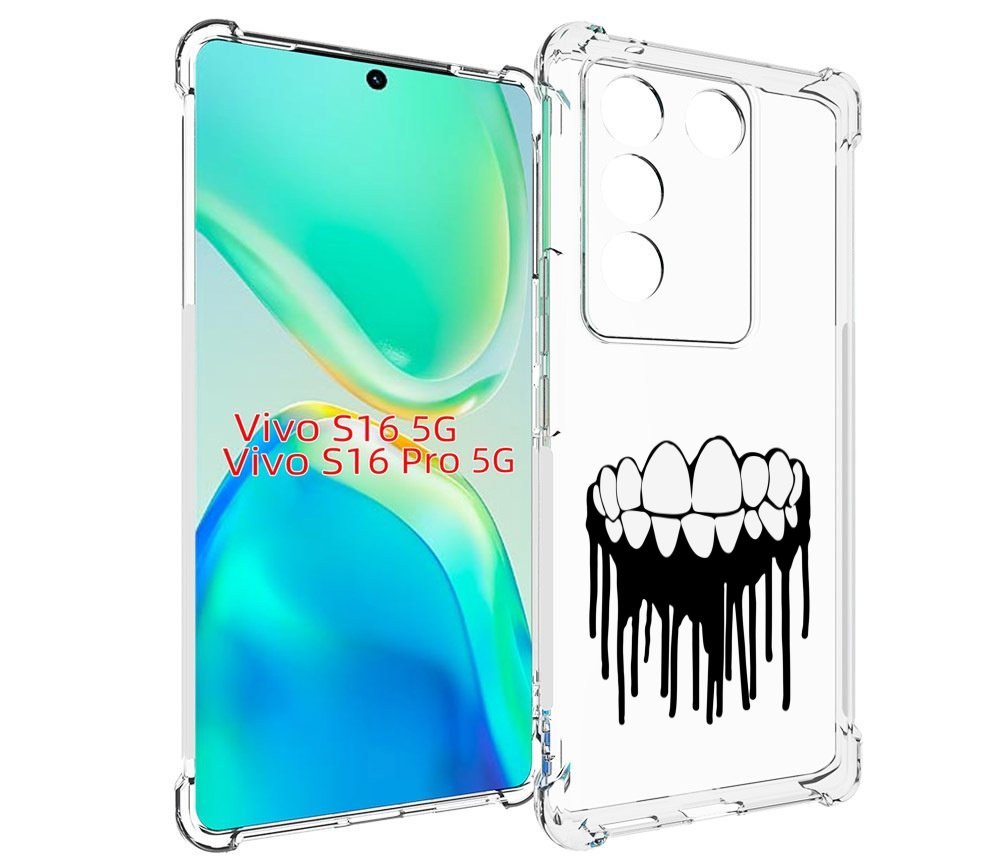 

Чехол MyPads зубы для Vivo S16 5G / S16 Pro 5G / V27 / V27 Pro, Tocco