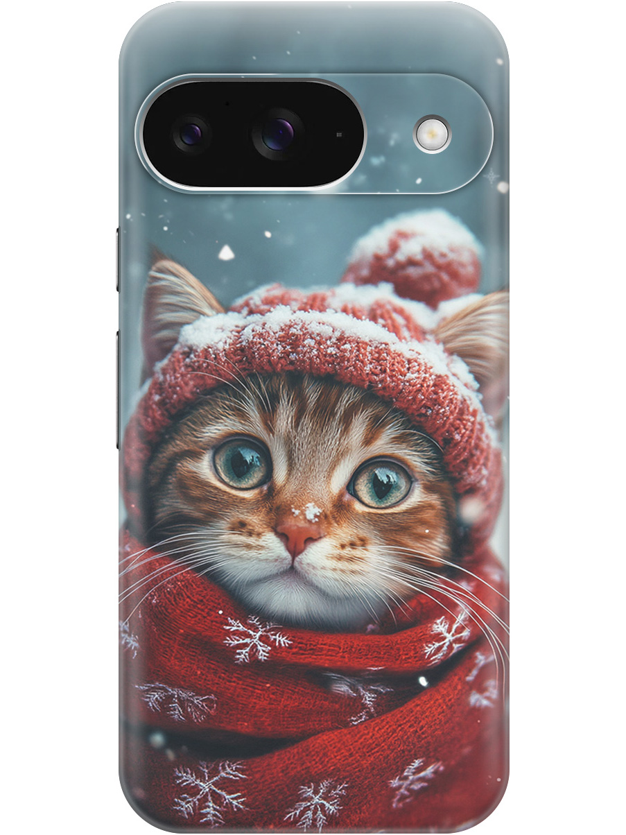 

Силиконовый чехол на Google Pixel 9 с принтом "Котик и снегопад", Прозрачный;белый;желтый;красный;синий, 784809712