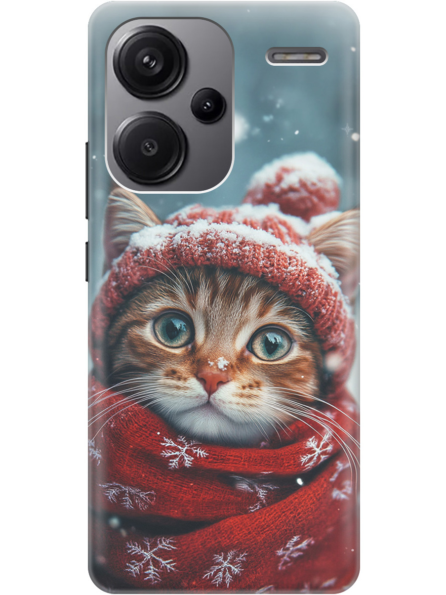 

Силиконовый чехол на Xiaomi Redmi Note 13 Pro + с принтом "Котик и снегопад", Прозрачный;белый;желтый;красный;синий, 776589212