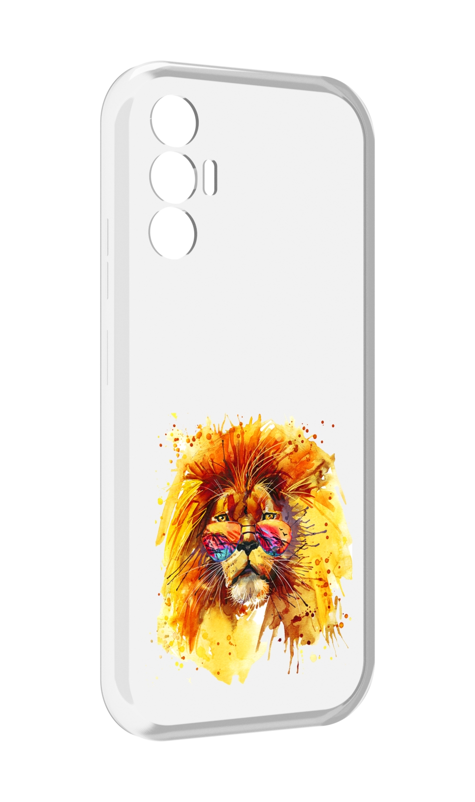 

Чехол MyPads лев в очках для Tecno Pova 3, Прозрачный, Tocco