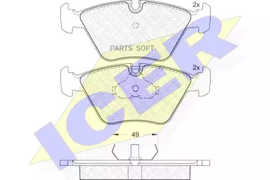 

ICER Колодки торм.пер. BMW E34 1.8-2.5TDs 89-95/E32 3.0-5.0 86-94