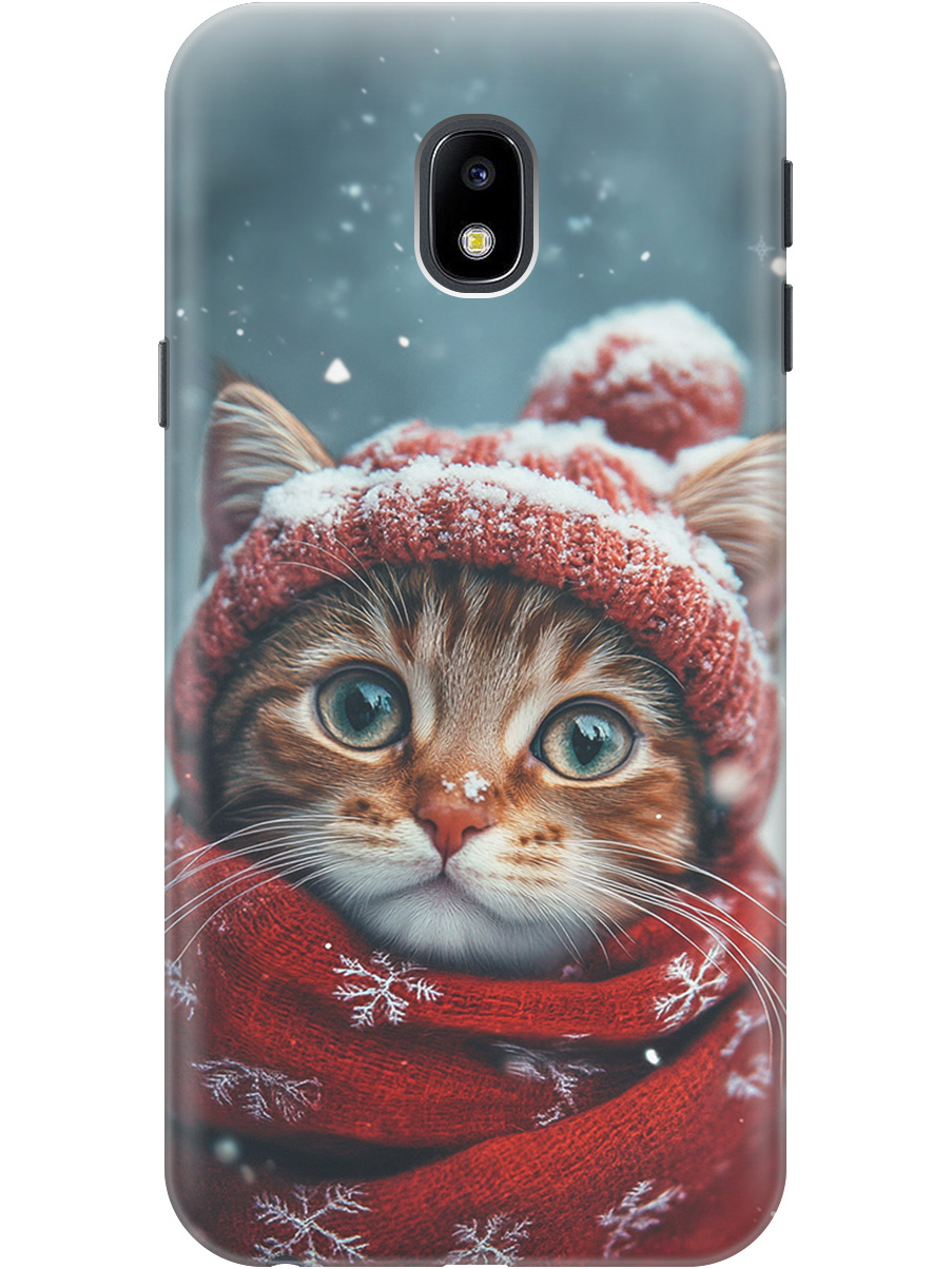 

Силиконовый чехол на Samsung Galaxy J3 (2017) с принтом "Котик и снегопад", Прозрачный;белый;желтый;красный;синий, 713722212