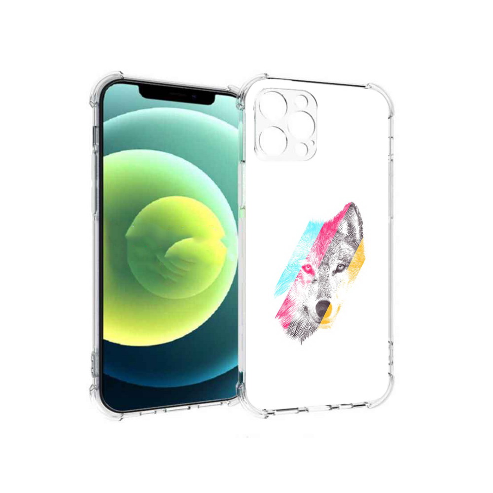 

Чехол MyPads Tocco для Apple iPhone 12 Pro волк градиент (PT157529.613.268), Прозрачный, Tocco