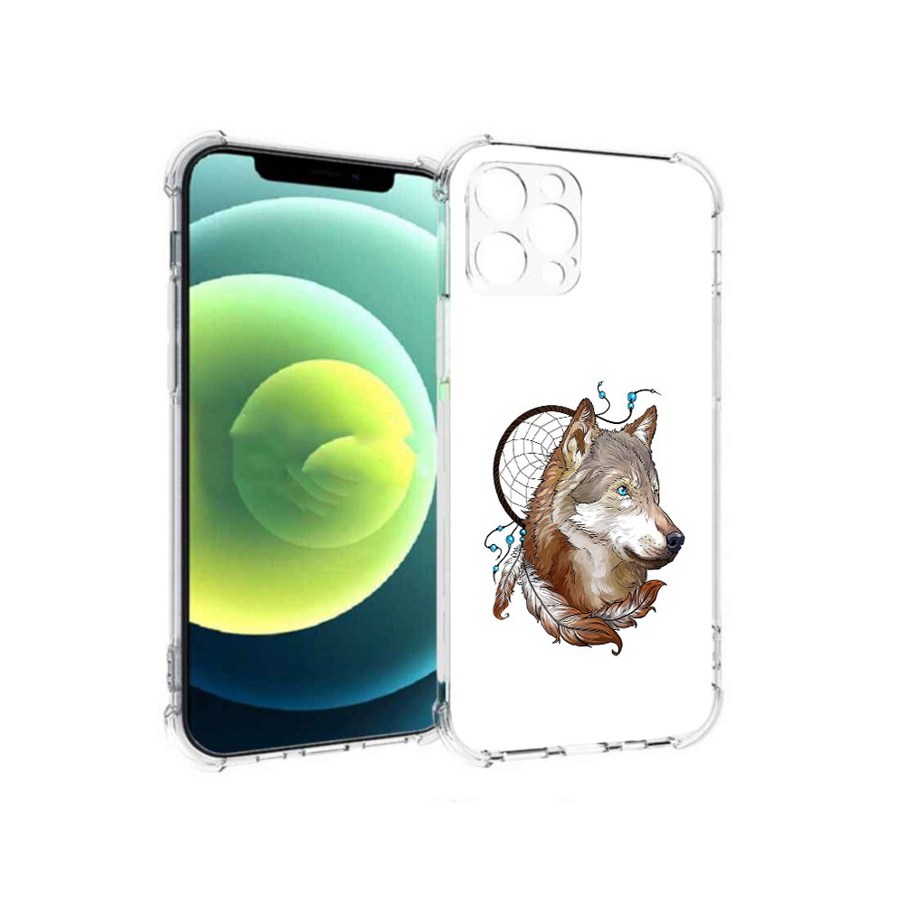 

Чехол MyPads Tocco для Apple iPhone 12 Pro волк и ловец снов (PT157529.613.269), Прозрачный, Tocco