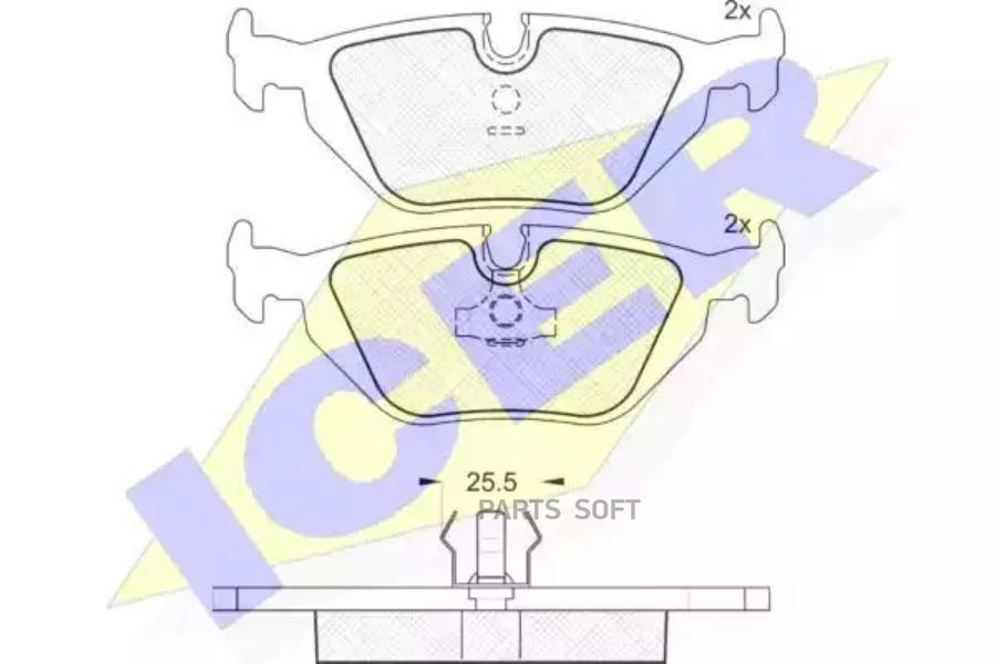

Колодки торм.зад. BMW 3/Z3 (E36) 03.94-06.03 ICER