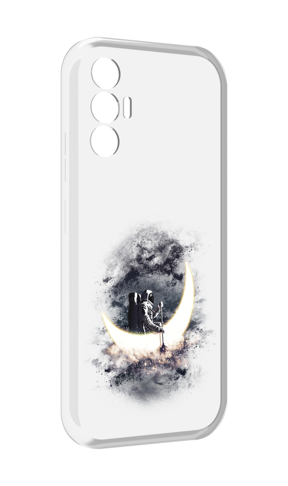 

Чехол MyPads лунный путешественник для Tecno Pova 3, Прозрачный, Tocco