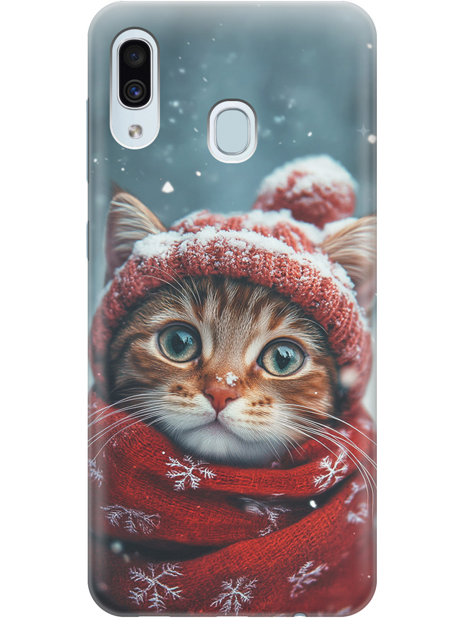 

Силиконовый чехол на Samsung Galaxy A40 с принтом "Котик и снегопад", Прозрачный;белый;желтый;красный;синий, 720804312