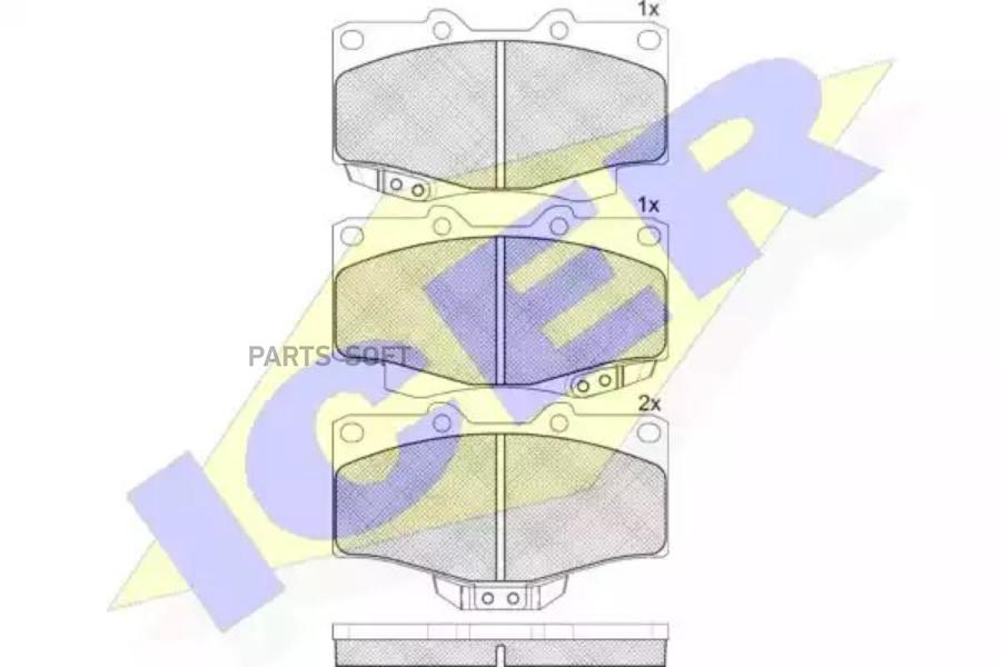 

Колодки торм.пер. TOYOTA Land Cruiser 90 3.0D/3.4 4/96-> ICER
