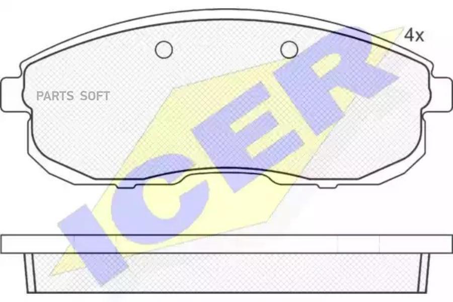 

Колодки торм. NISSAN Juke 10->/Tiida 07->/Teana II 07-13 ICER