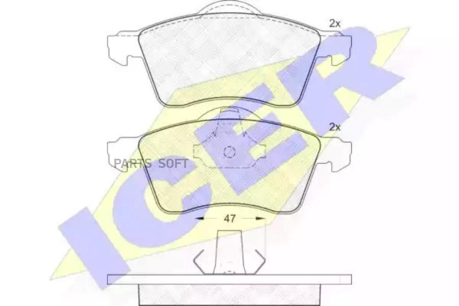 

Тормозные колодки ICER передние для Volkswagen T4 2.5-2.8 1995- 141166