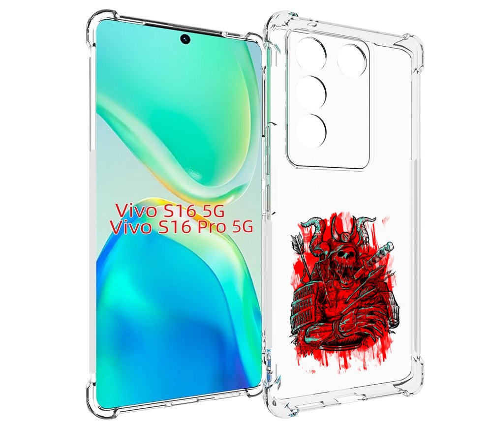 

Чехол MyPads красный скелет воин для Vivo S16 5G / S16 Pro 5G / V27 / V27 Pro, Tocco
