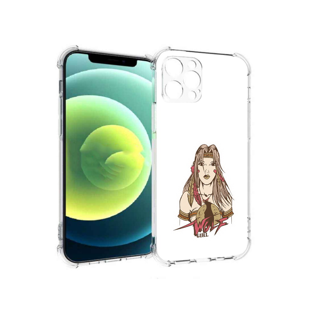 

Чехол MyPads Tocco для Apple iPhone 12 Pro девушка волк (PT157529.613.306), Прозрачный, Tocco