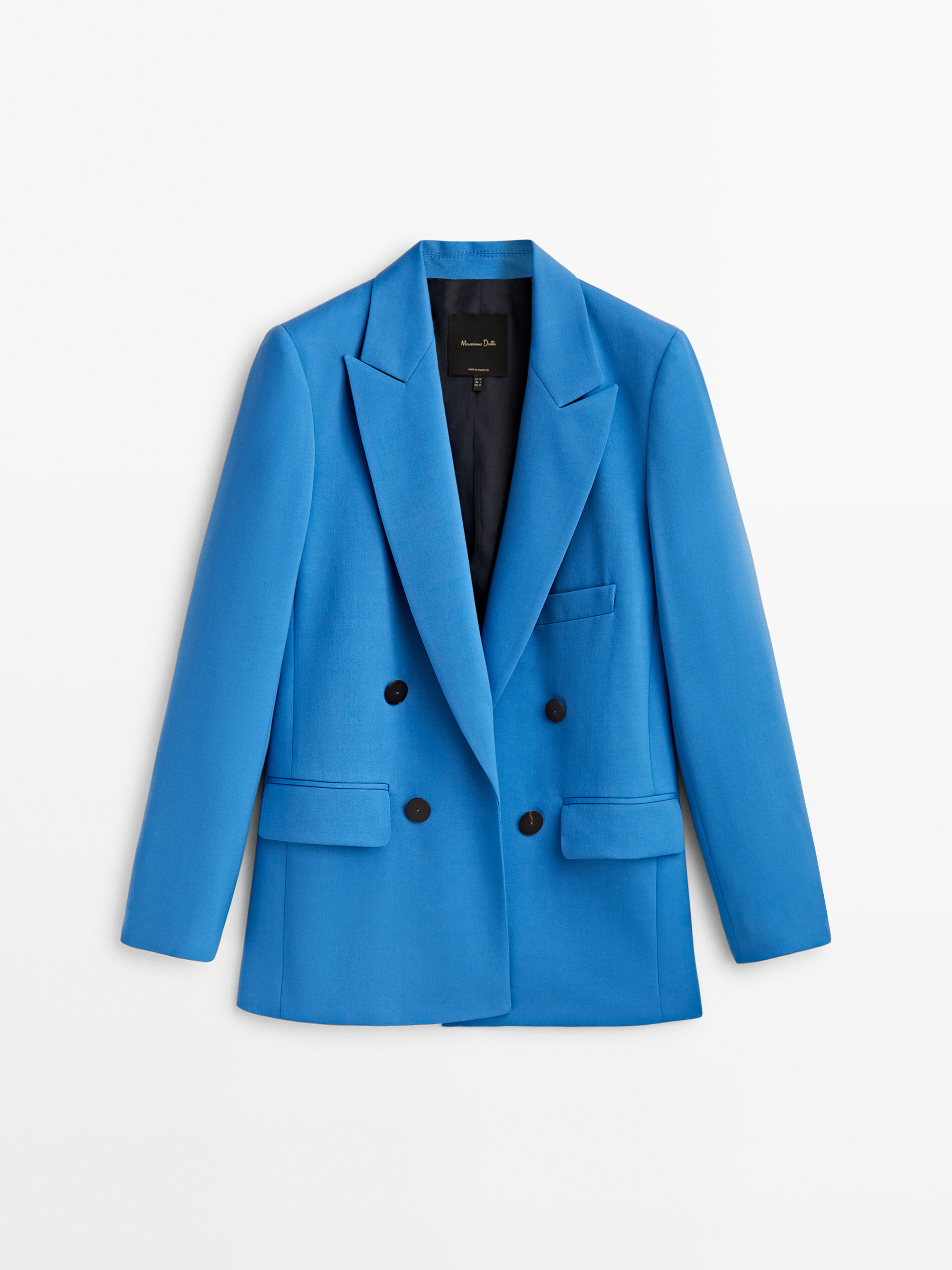 

Блейзер женский Massimo Dutti 06058983450 синий 42, 06058983450
