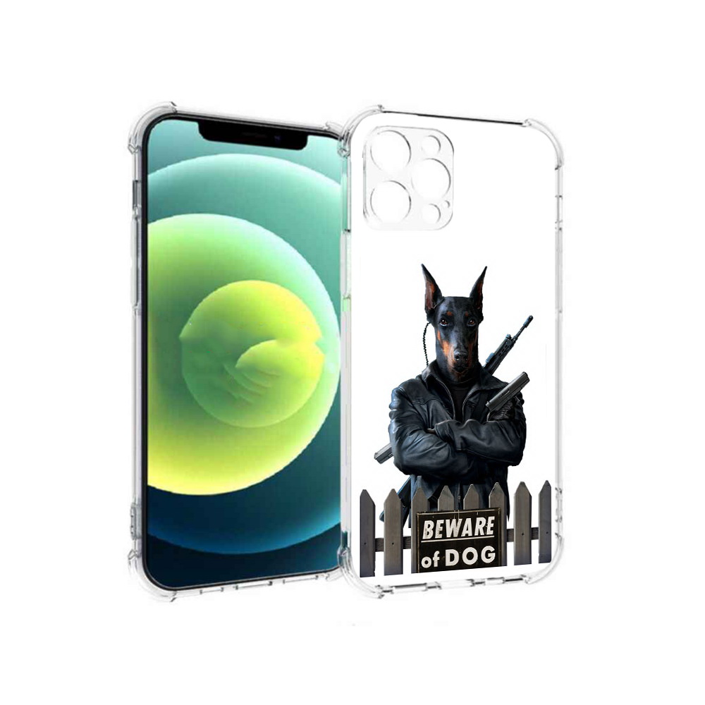 

Чехол MyPads Tocco для Apple iPhone 12 Pro доберман (PT157529.613.332), Прозрачный, Tocco