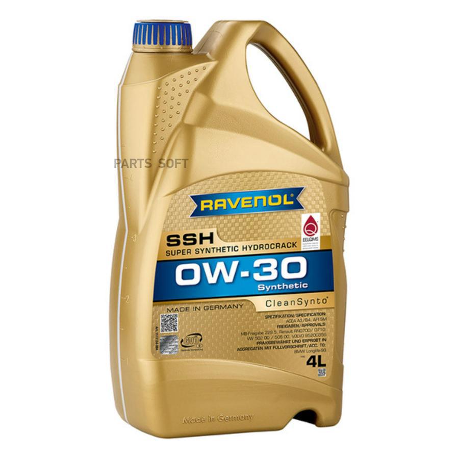 

Моторное масло Ravenol синтетическое 0w30 Ssh 4л