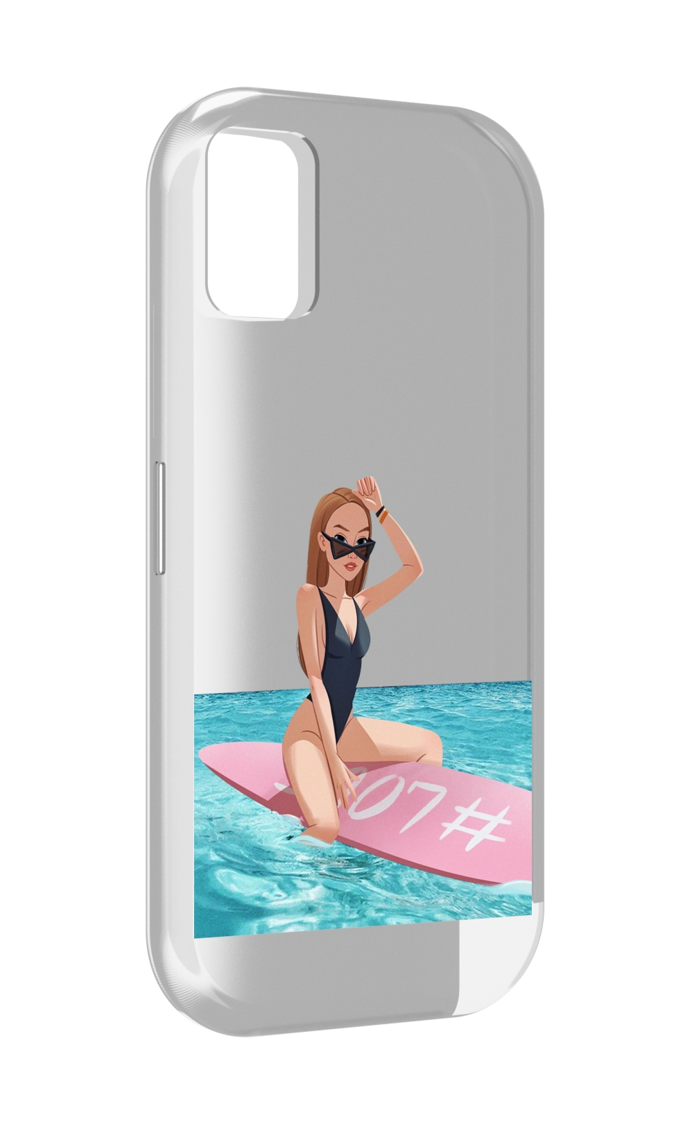 

Чехол MyPads девушка-на-серфе женский для UMIDIGI A11, Прозрачный, Tocco