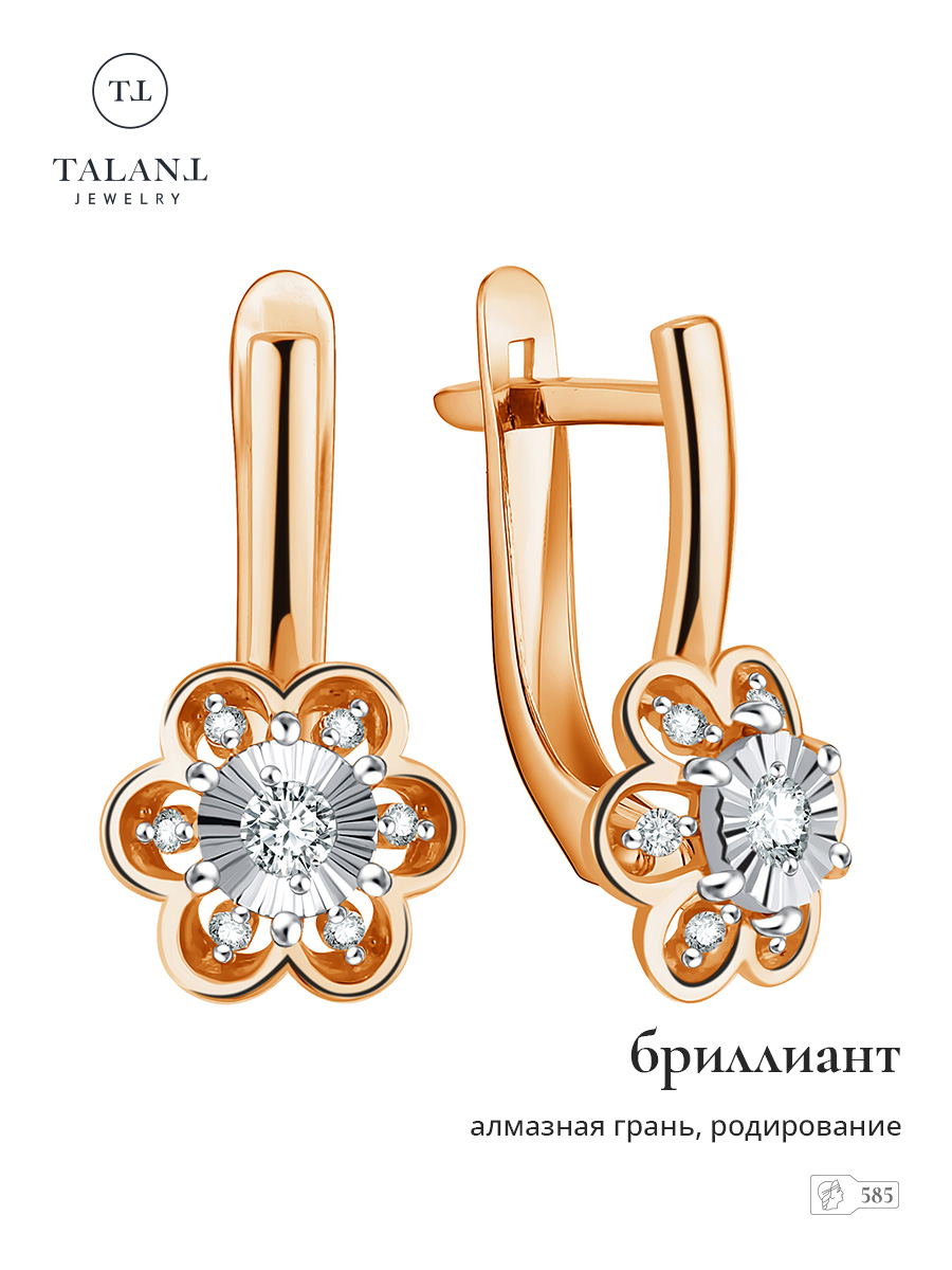 

Серьги из золота TALANT 10-33-1000-80369, бриллиант, 10-33-1000-80369