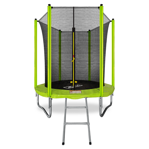 фото Батут 6ft с внутренней страховочной сеткой и лестницей (light green) arland