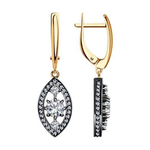 

Серьги женские из золота НАШЕ ЗОЛОТО ДИ028814, фианит, ДИ028814