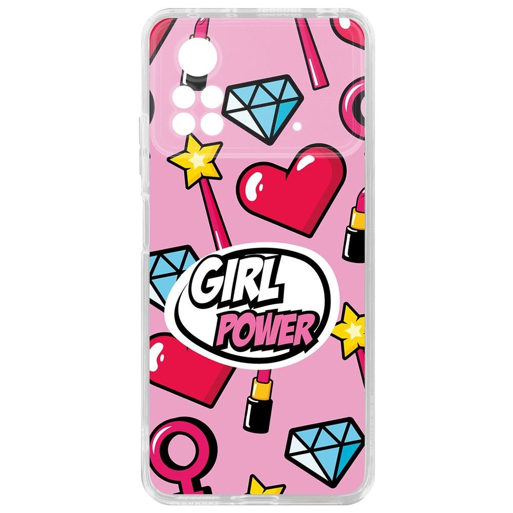 

Чехол-накладка Кейс Girl Power для Poco X4 Pro 5G, Прозрачный