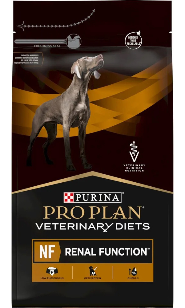 фото Сухой корм для собак при патологии почек pro plan veterinary diets nf 2шт по 3кг