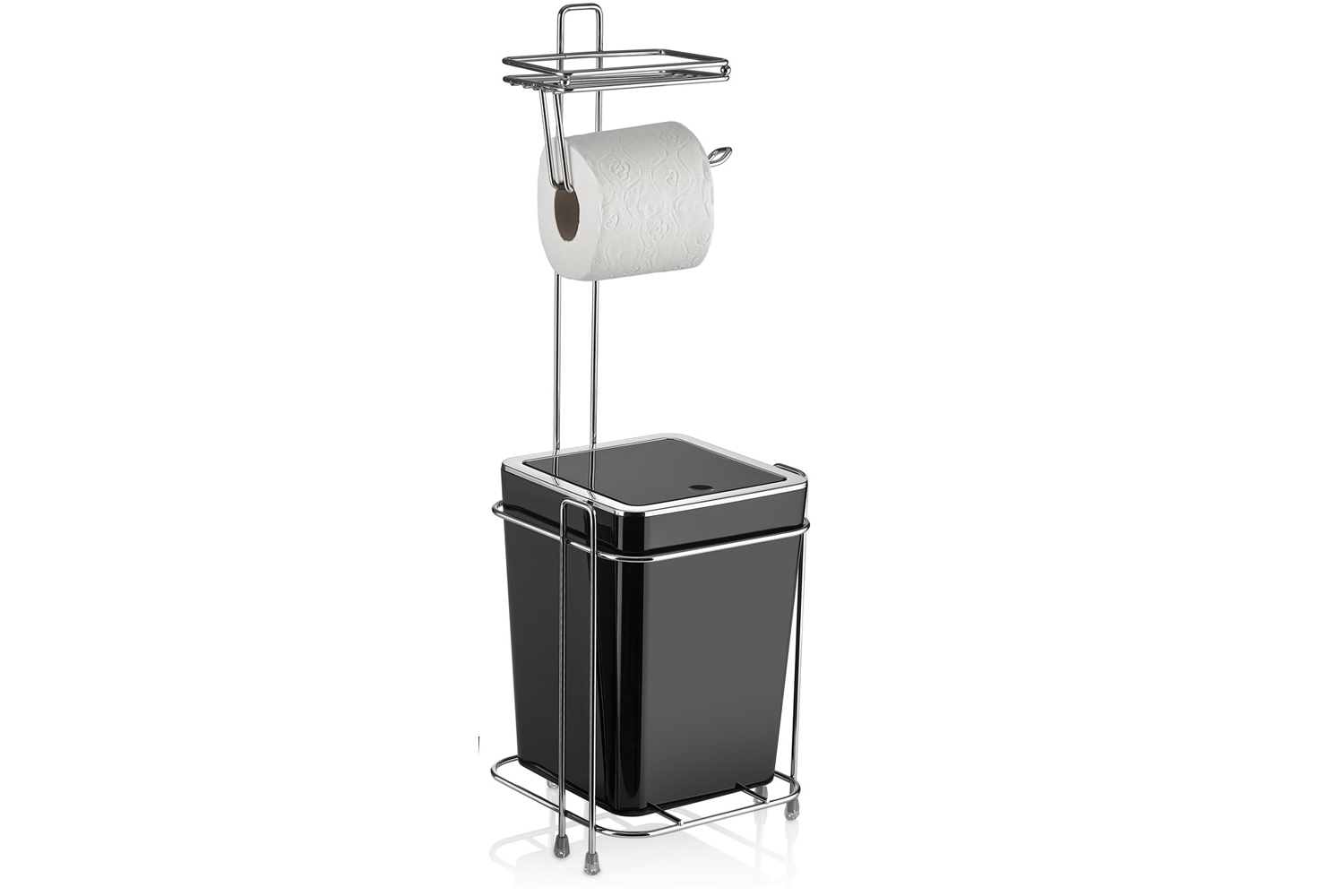 Держатель для туалетной бумаги Vialex с квадратным ведром KB255