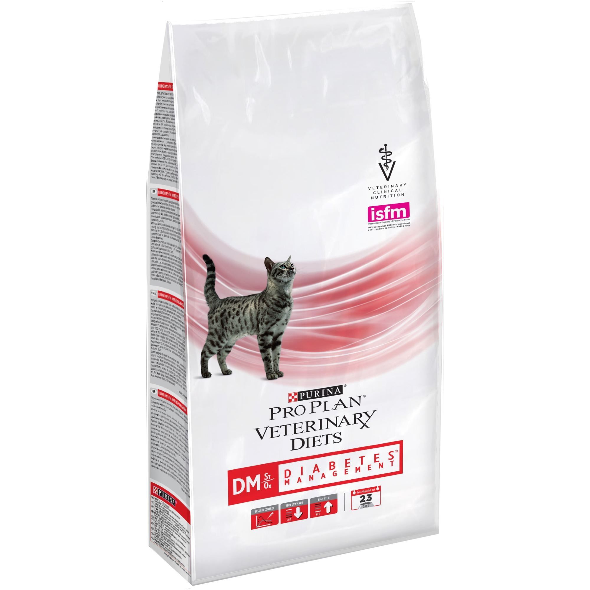 фото Сухой корм для кошек при диабете pro plan veterinary diets dm 4шт по 1,5кг