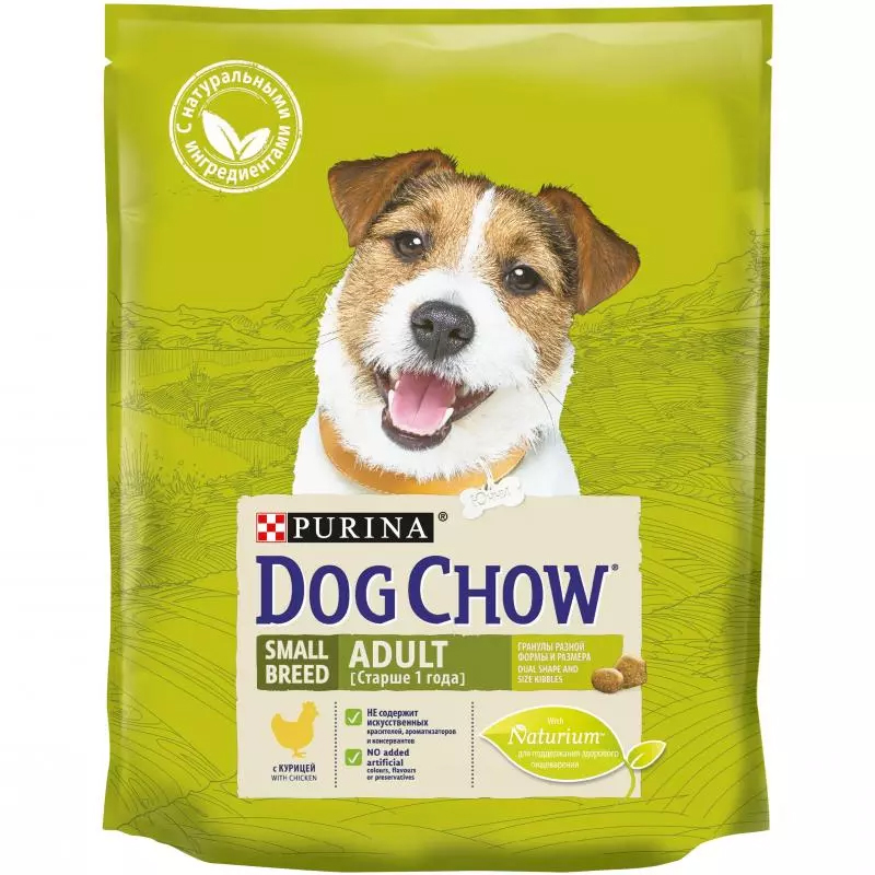 фото Сухой корм для взрослых собак мелких пород старше 1 года dog chow курица 8шт по 400г