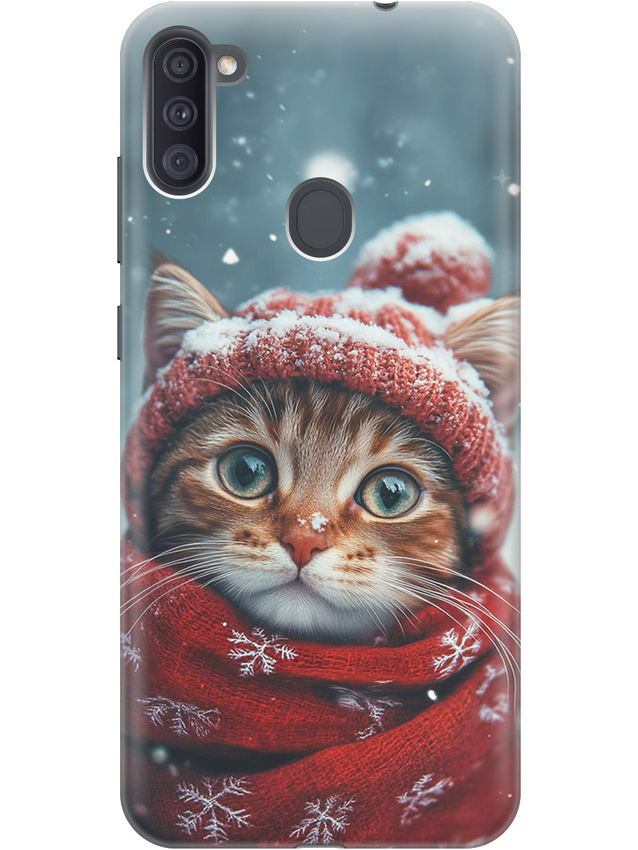 

Силиконовый чехол на Samsung Galaxy A11/M11 с принтом "Котик и снегопад", Прозрачный;белый;желтый;красный;синий, 722820812